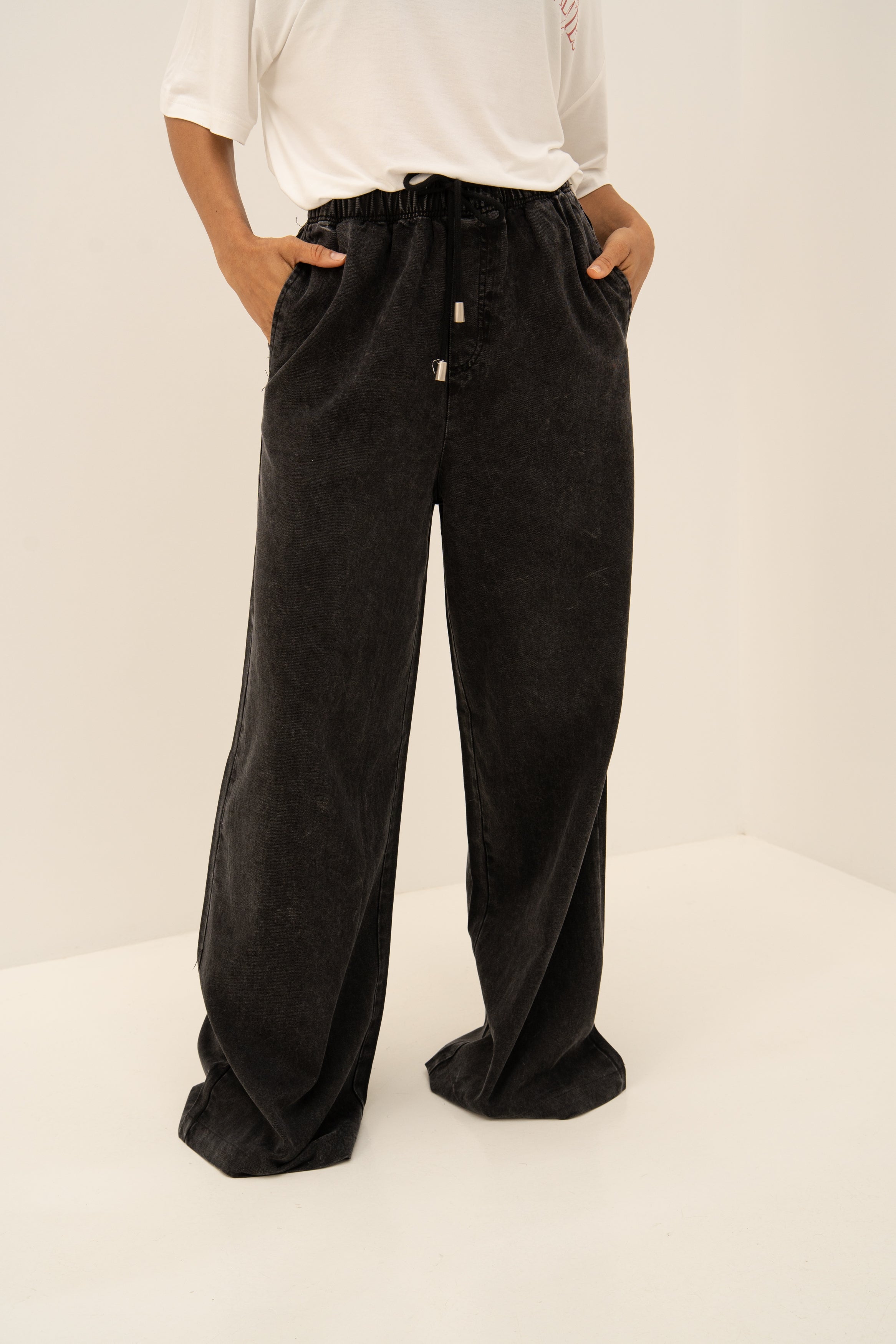 Pantalon AMAYA Noir delavé