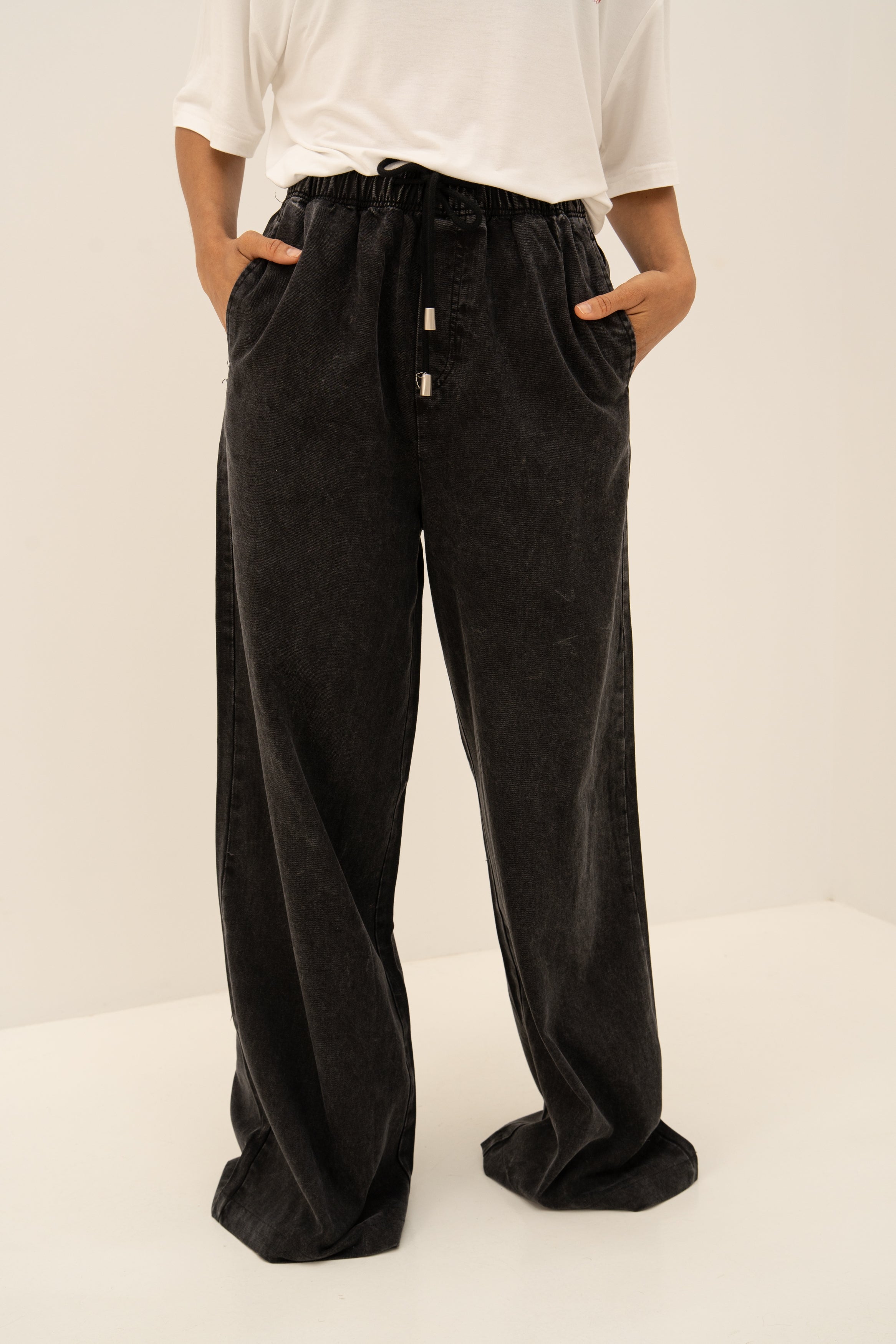 Pantalon AMAYA Noir delavé