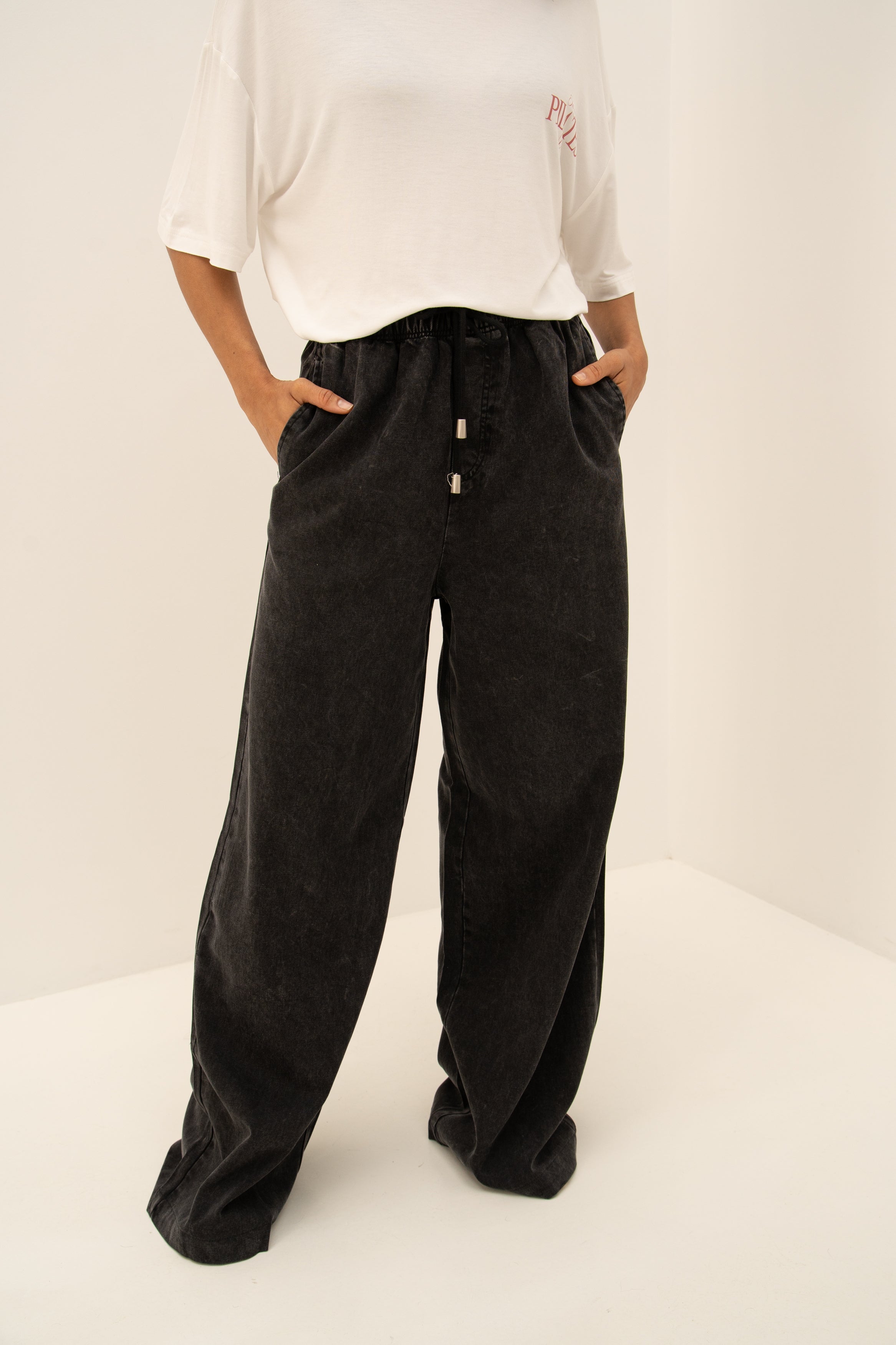 Pantalon AMAYA Noir delavé