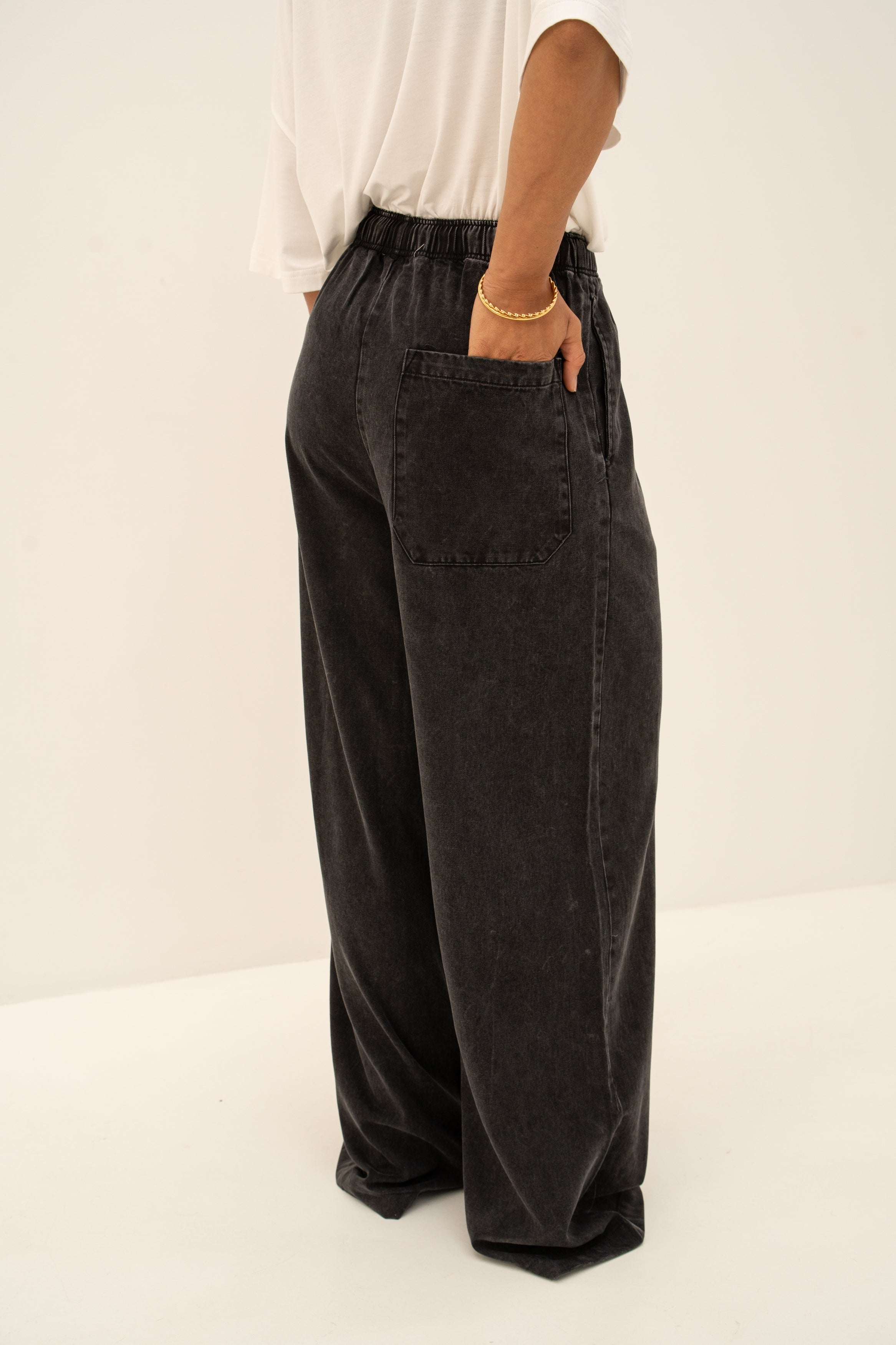 Pantalon AMAYA Noir delavé