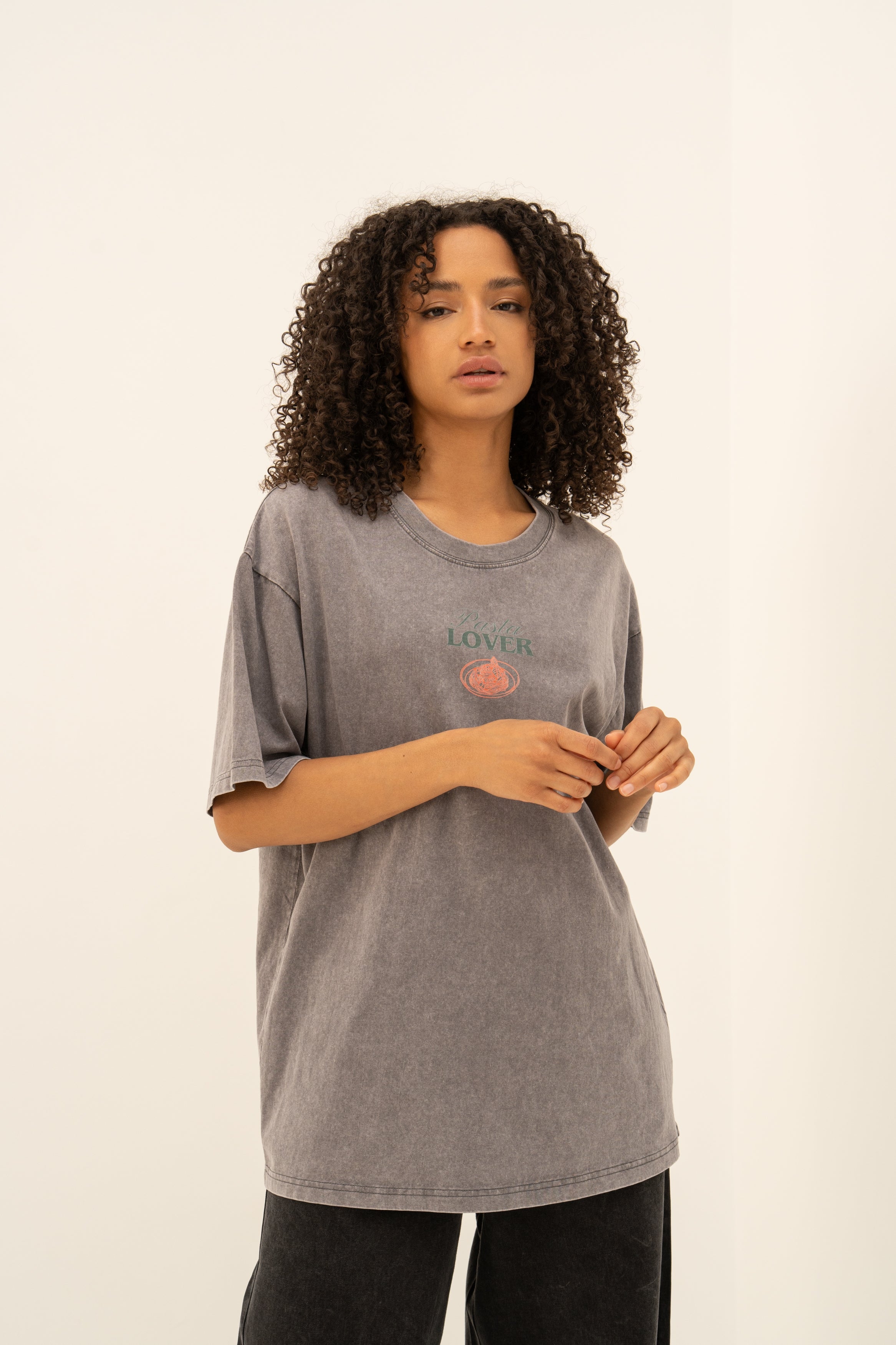 Tee shirt PASTA LOVER gris