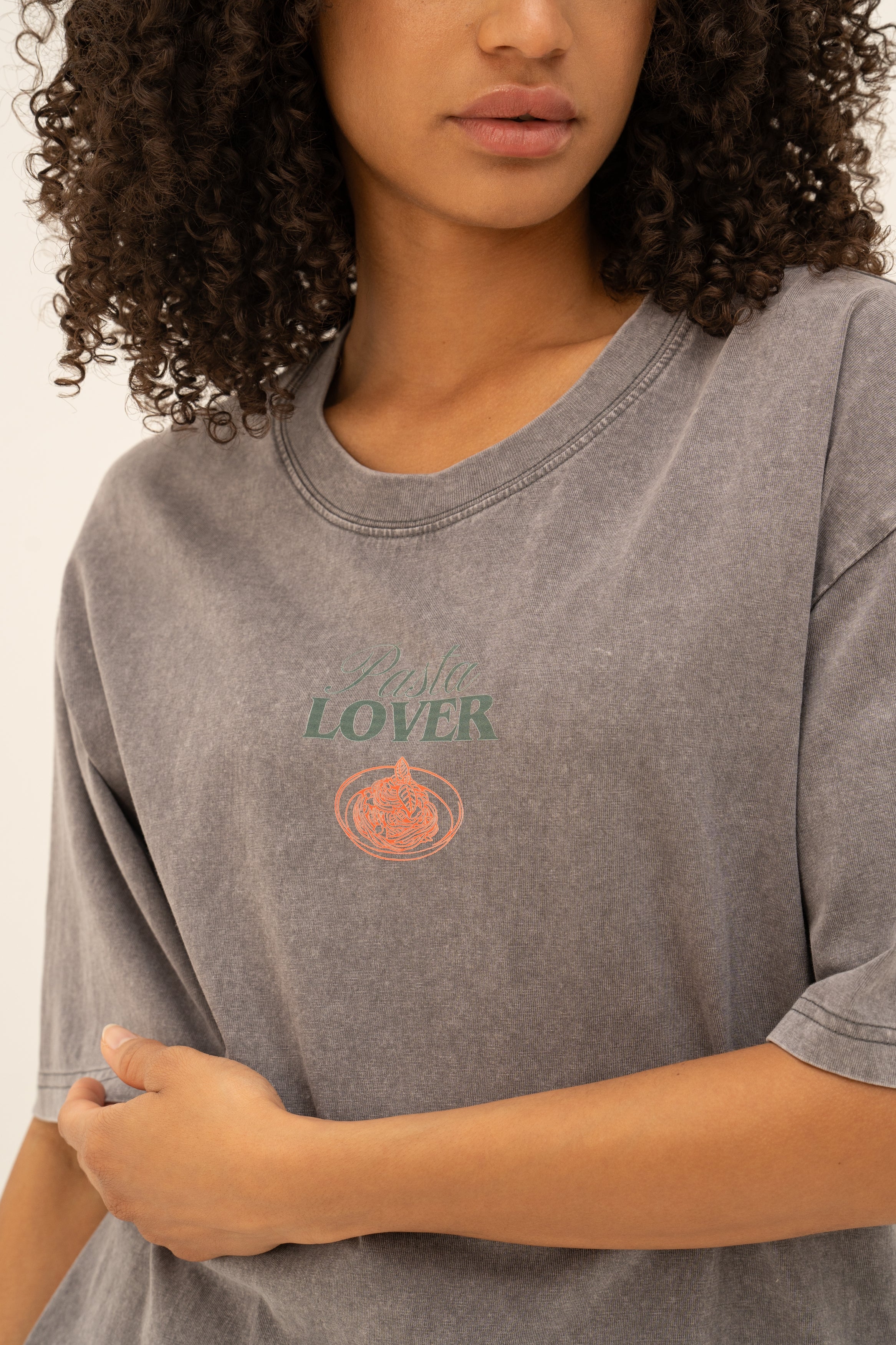 Tee shirt PASTA LOVER gris