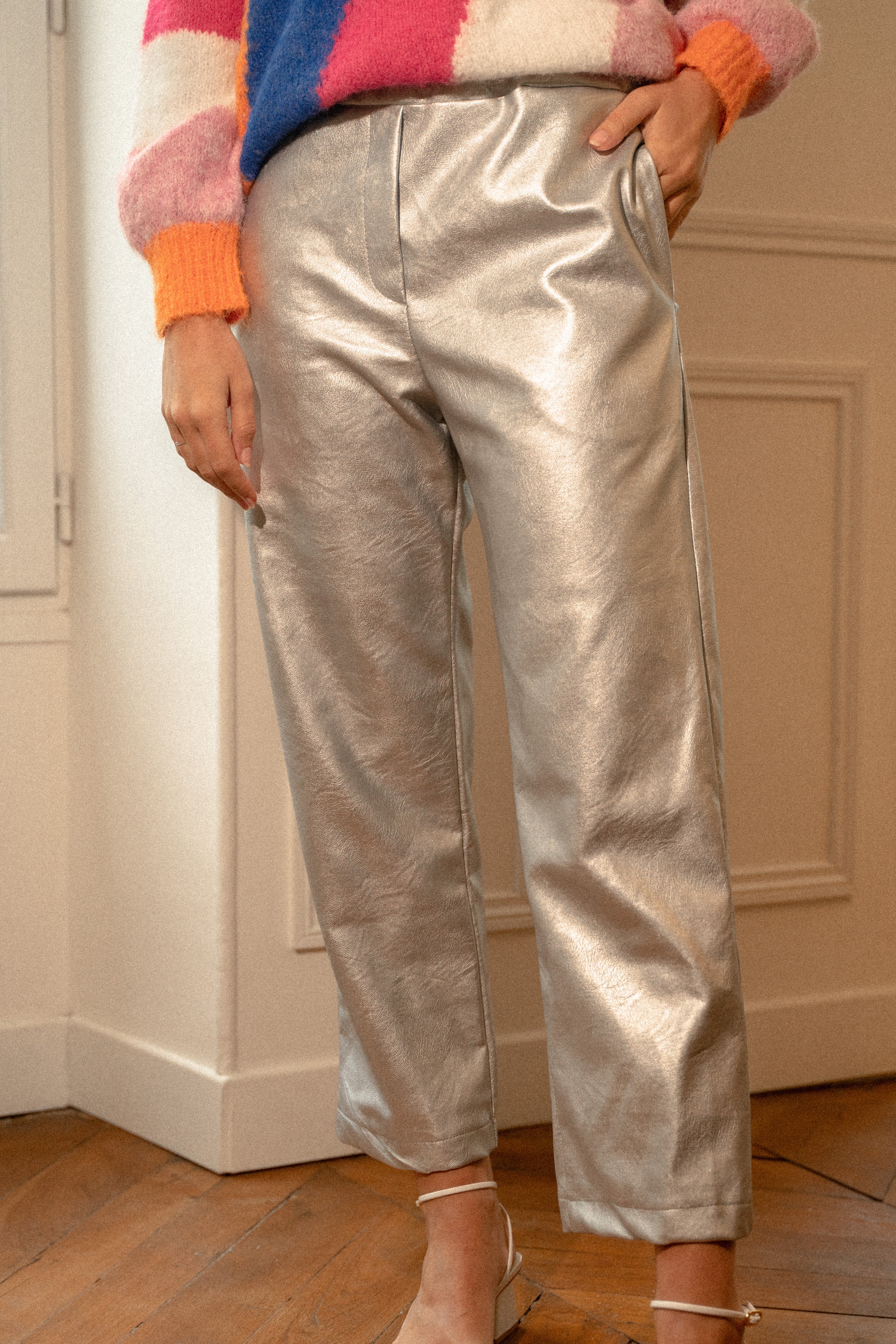 Pantalon argenté MYKONOS